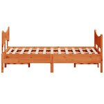 vidaXL Cadre de lit sans matelas cire marron 140x190cm bois pin massif