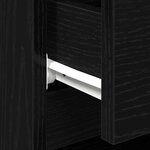 vidaXL Cabinet de chevet avec tiroir Chêne noir 40 x 35 x 50 cm
