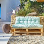 Set 2 coussins palette d'extérieur riou vert  120 x 80 x 15 cm