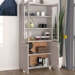 vidaXL Buffet HAMAR Bois massif de pin Blanc