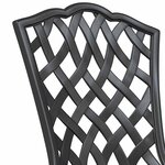 vidaXL Chaise de jardin 2 Pièces Noir 55 x 56 5 x 91cm Aluminium
