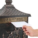 vidaXL Boîte aux Lettres Debout avec porte Bronze 42 5 x 29 5 x 117 cm