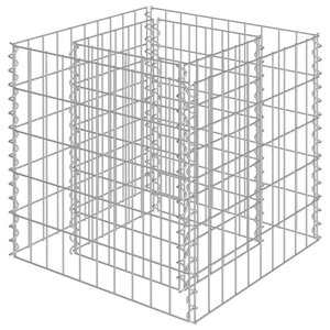 vidaXL Lit surélevé à gabion Acier galvanisé 50x50x50 cm