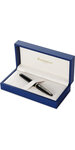 Waterman carène stylo plume  noir  plume fine 18k  encre bleue  coffret cadeau
