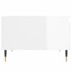vidaXL Table basse blanc brillant 55x55x36 5 cm bois d'ingénierie
