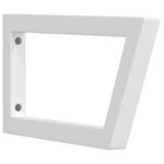 vidaXL Supports d'étagères pour lavabo 2 Pièces blanc trapèze acier