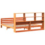 vidaXL Cadre de lit sans matelas cire marron 200x200cm bois pin massif