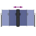 vidaXL Auvent latéral rétractable bleu 120x1200 cm