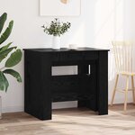 vidaXL Table à dîner 180 x 85 x 75 cm Bois d'ingénierie Chêne noir