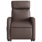 vidaXL Fauteuil inclinable de massage électrique marron similicuir