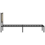 vidaXL Cadre de lit en métal sans matelas chêne sonoma 100x200 cm