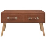 vidaXL Table basse Marron 80x40x46 cm Similicuir