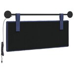 vidaXL Tête de lit suspendue Avec lumière LED Bleu police Velours
