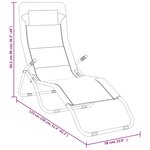 vidaXL Chaises longues pliables lot de 2 noir textilène et acier