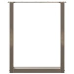 vidaXL Pieds de table à manger en forme de U  2 pièces  acier naturel  70 x (72-73) cm