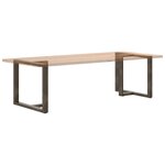 vidaXL Pieds de table à manger en T 2 pièces Noir 90x35x(72-73) cm Acier