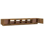 vidaXL Ensemble de meubles TV avec lumières LED 3 Pièces Chêne fumé