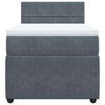 vidaXL Sommier à lattes de lit et matelas Gris foncé 90x190 cm Velours
