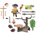 PLAYMOBIL 71795 - Pirate avec arbalète  flèche et poissons à viser