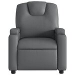 vidaXL Fauteuil de massage inclinable électrique gris similicuir