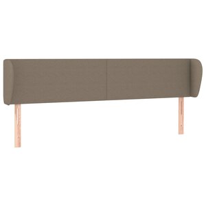 vidaXL Tête de lit avec oreilles Taupe 163x23x78/88 cm Tissu