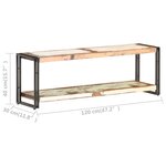 vidaXL Meuble TV 120x30x40 cm Bois de récupération massif