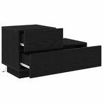 vidaXL Table de chevet Chêne noir 70 x 36 x 40.5 cm Bois d'ingénierie