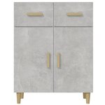vidaXL Buffet gris béton 69 5x34x89 cm bois d'ingénierie