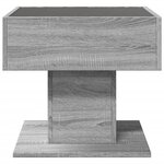 vidaXL Table basse avec LED sonoma gris 50x50x45 cm bois d'ingénierie