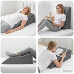 vidaXL Coussin pour jambes Gris 68 x 40 x 18 cm