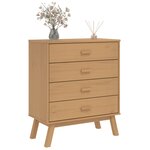 vidaXL Armoire à tiroirs OLDEN marron bois de pin solide