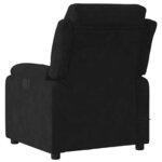 vidaXL Fauteuil inclinable de massage électrique noir velours