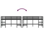 vidaXL Lit mezzanine d'enfants sans matelas avec échelle noir 90x200cm
