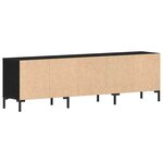 vidaXL Meuble TV Chêne noir 150 x 30 x 44 5 cm Bois d'ingénierie
