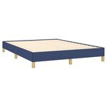 vidaXL Cadre de lit sans matelas bleu 140x190 cm tissu