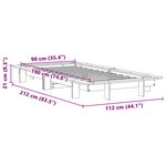 vidaXL Cadre de lit sans matelas 90x190 cm bois de pin massif
