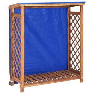 vidaXL Remise à bois de chauffage 105x38x115 cm Bois d'acacia solide