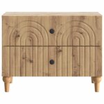vidaXL Cabinet de chevet avec tiroir Chêne artisanal 62 x 34 5 x 48 cm