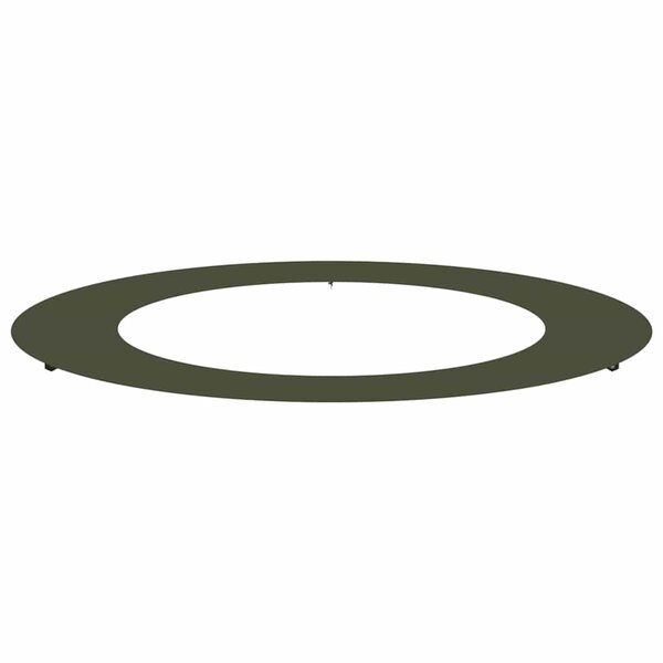 vidaXL Anneau d'Arbre Plat Vert Olive Ø60/90 cm Acier