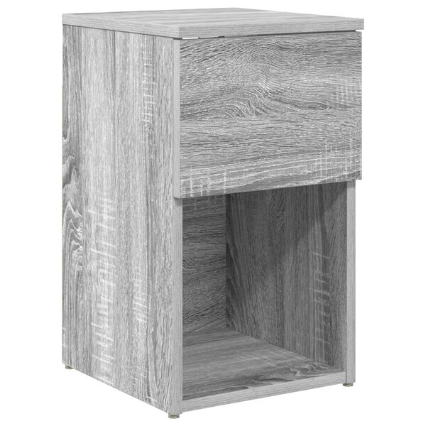 vidaXL Armoire de lit Sonoma gris 29 x 31 5 x 49 cm Bois d'ingénierie