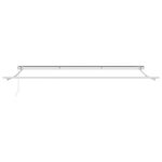 vidaXL Cadre de auvent manuel Réglable Blanc 5 × 3 5 m Acier