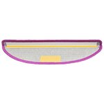 vidaXL Tapis d'escalier 30 pièces 65 x 21 x 4 cm Violet Demi-rond Grand
