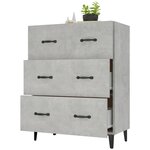 vidaXL Buffet gris béton 69 5x34x90 cm bois d'ingénierie