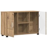 vidaXL Buffet Chêne artisanal 88 5 x 30 5 x 55 5 cm Bois d'ingénierie
