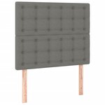 vidaXL Sommier à lattes de lit et matelas Gris foncé 90x190 cm Tissu