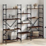 vidaXL Bibliothèque chêne marron 160x28 5x136 5 cm bois d'ingénierie