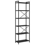 vidaXL Bibliothèque Chêne noir 60 x 30 x 188 cm Panneau de particules