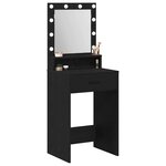 vidaXL Table de Toilette Chêne noir 50 x 41 x 135 cm Bois d'ingénierie