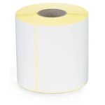 Étiquette papier blanc mat pour imprimante jet d'encre couleur 100 x 74 mm diamètre 76 mm (lot de 900)