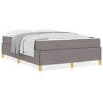 vidaXL Lit à ressorts avec matelas Taupe et blanc 160 x 200 cm tissu